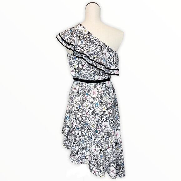 LIKELY • One-Shoulder Asymmetrical Floral Dress - Picture 4 of 14
